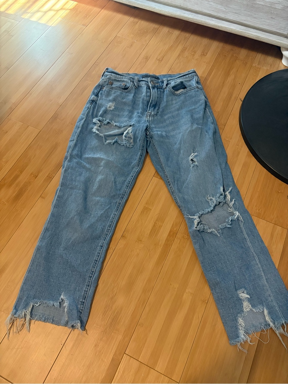 Aeropostale Light Blue Distressed Boyfriend Jeans